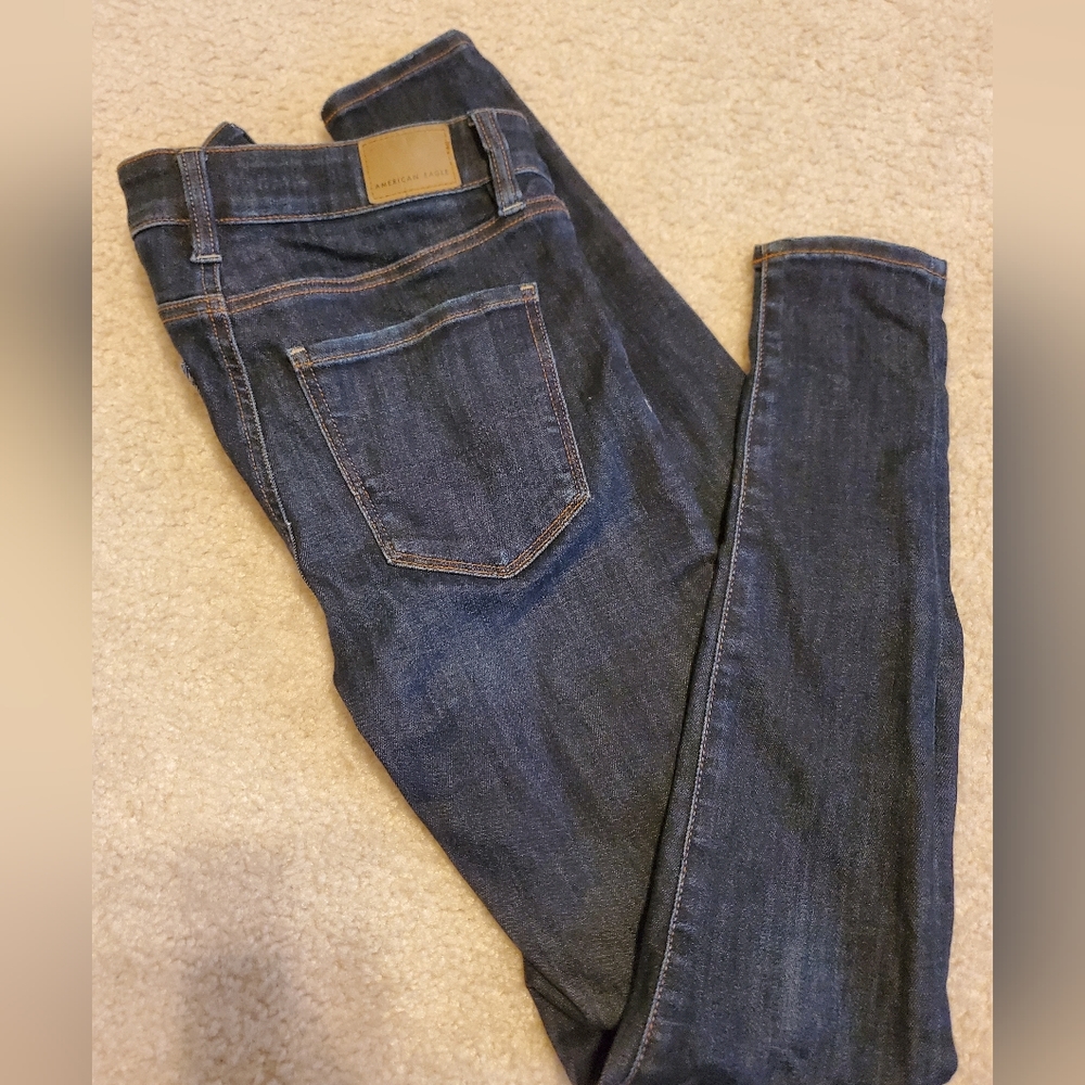 American Eagle next level stretch dark wash jeans size 4R